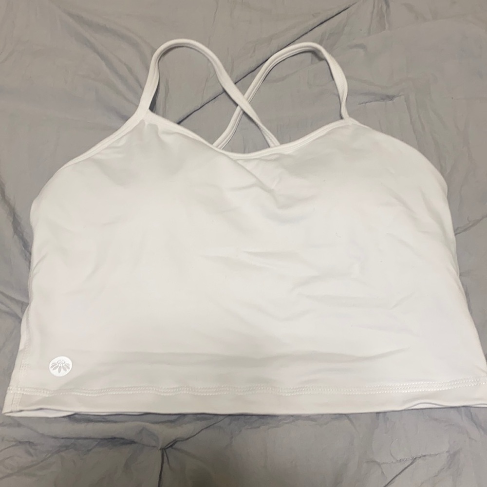 Senita athletics white crop top